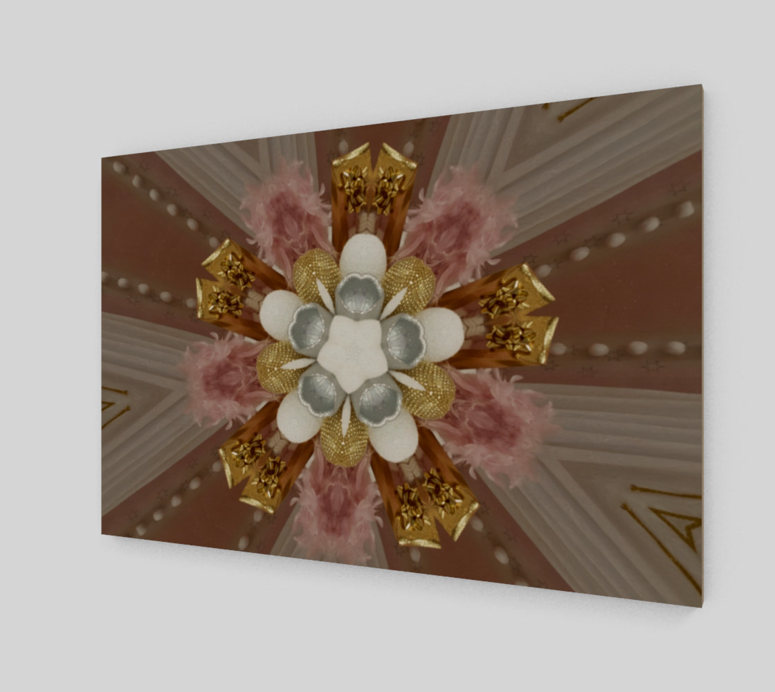 Aperçu de Elegant Antique Pink Shiny Gold Silver White Flower #2