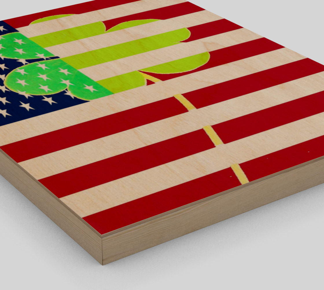 Aperçu de St. Patrick's Day Irish Shamrock Clover American Flag #3