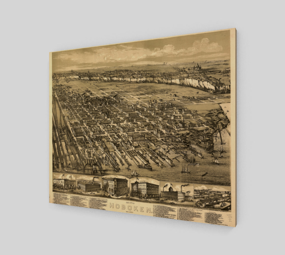 Aperçu de Hoboken, NJ Vintage Map #2