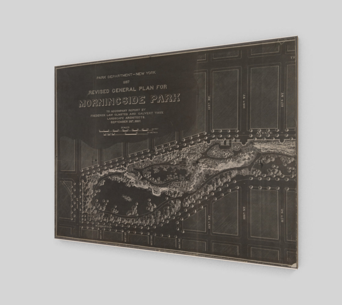 Aperçu de 1887 Morningside Park Map, New York #2