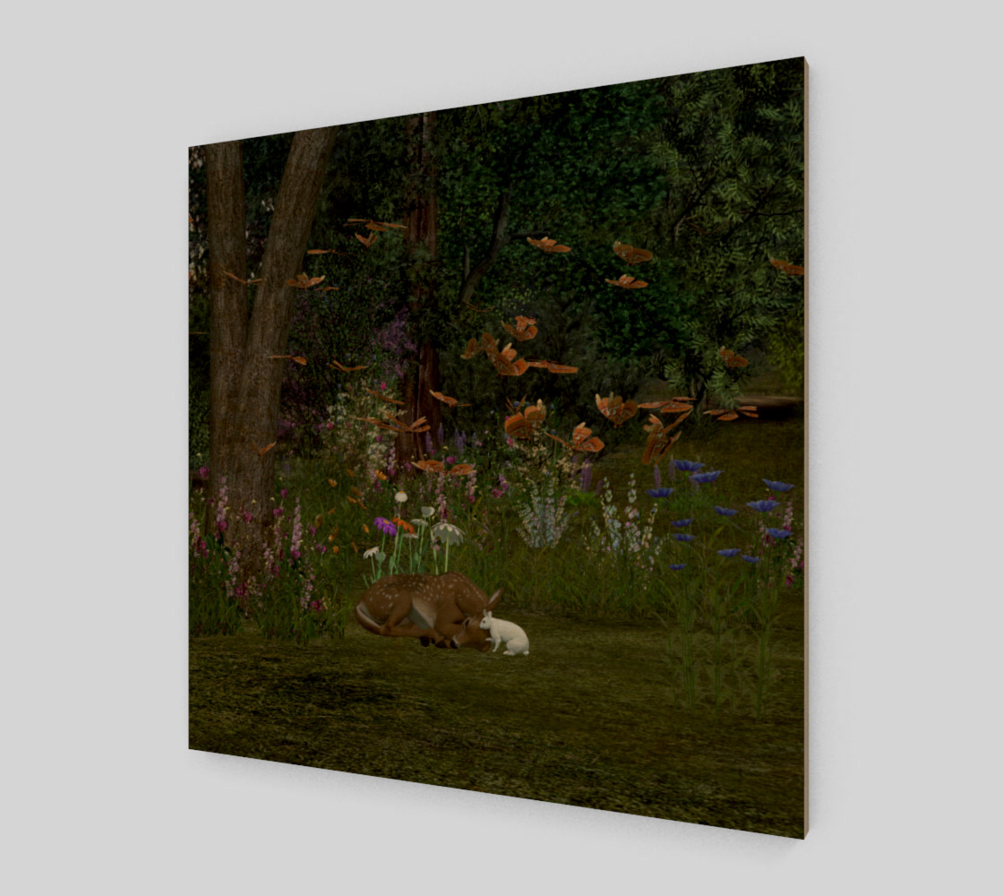 Fawn and Rabbit in the woods preview #1