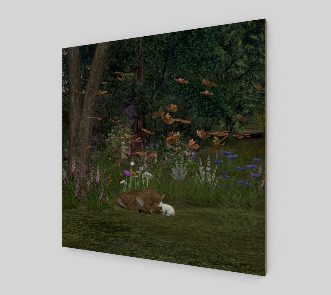 Fawn and Rabbit in the woods preview #2