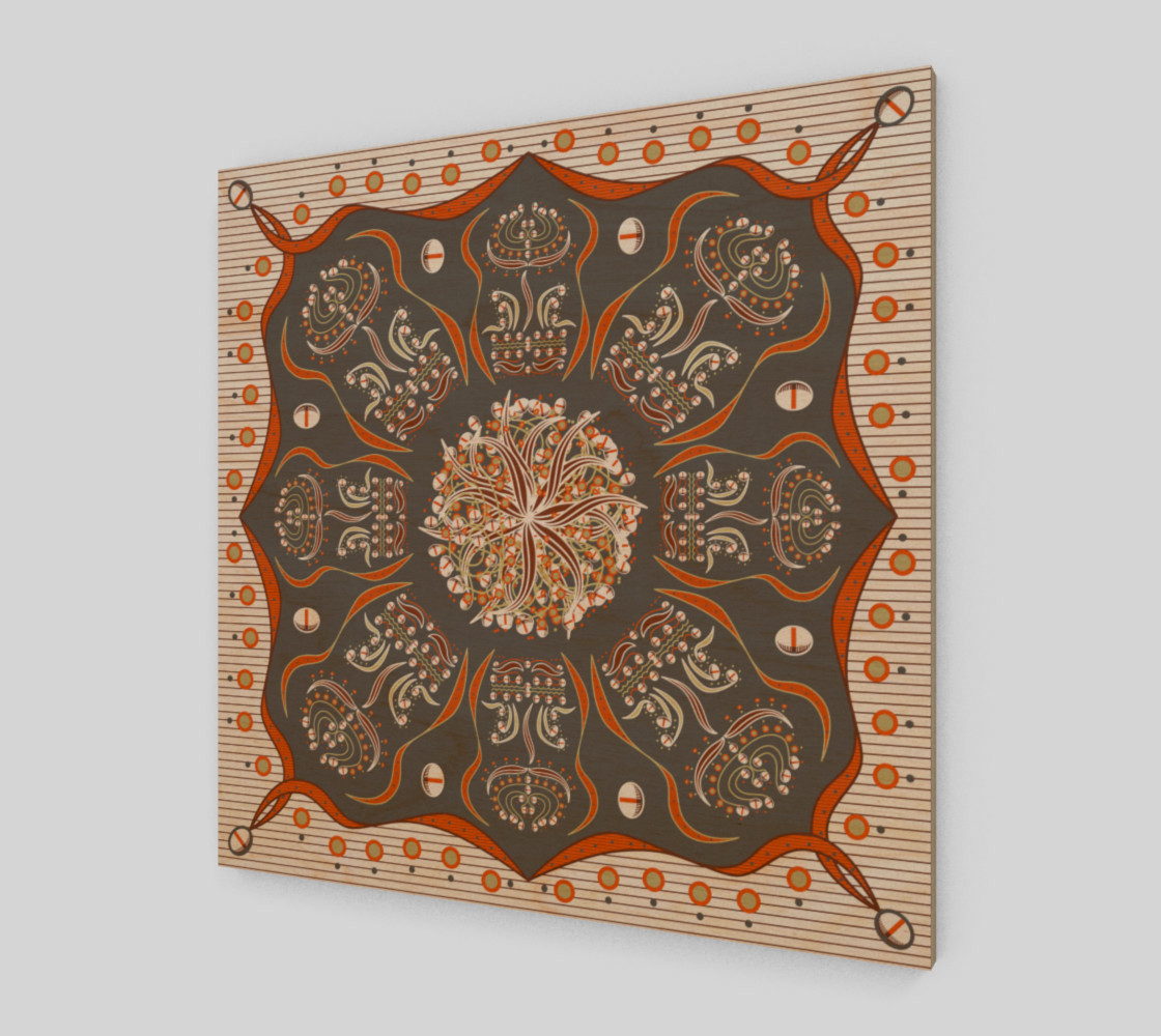 Exotic Flower | Orange | Gray | Beige | White preview #1
