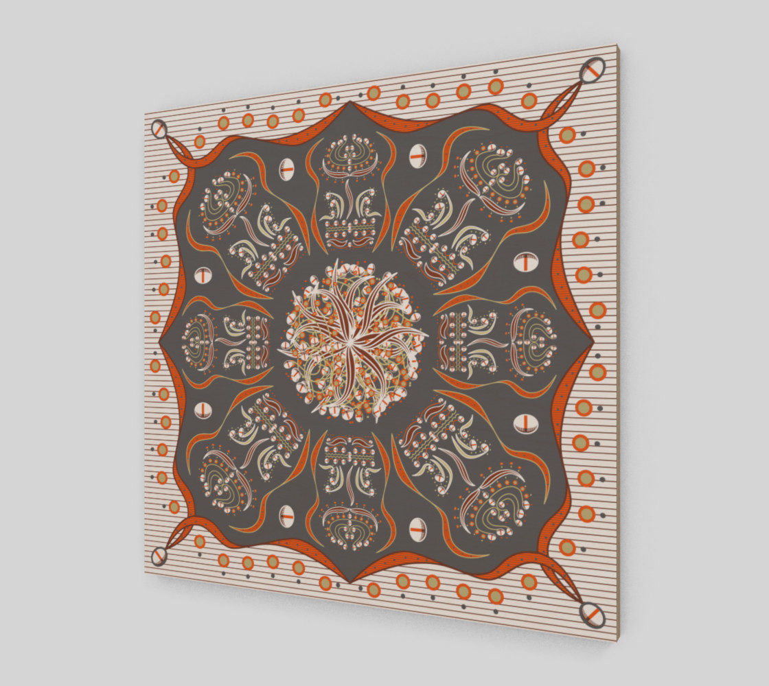 Exotic Flower | Orange | Gray | Beige | White preview #2