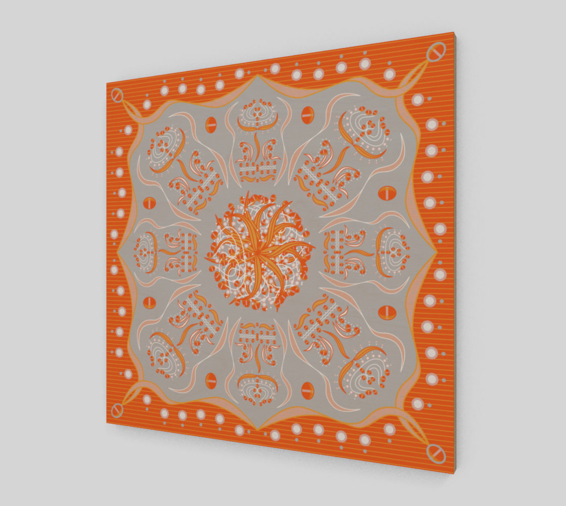 Exotic Flower | Pink | Gray | White | Orange preview #2