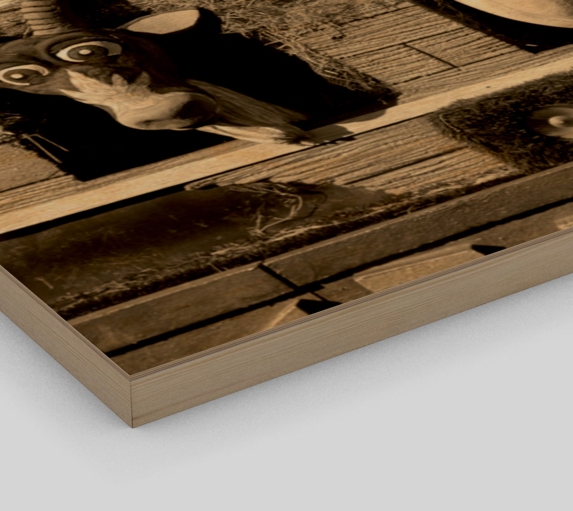 Barnyard Float-Goat, Pig, & Chicken-Sepia Toned Wall Art preview #3