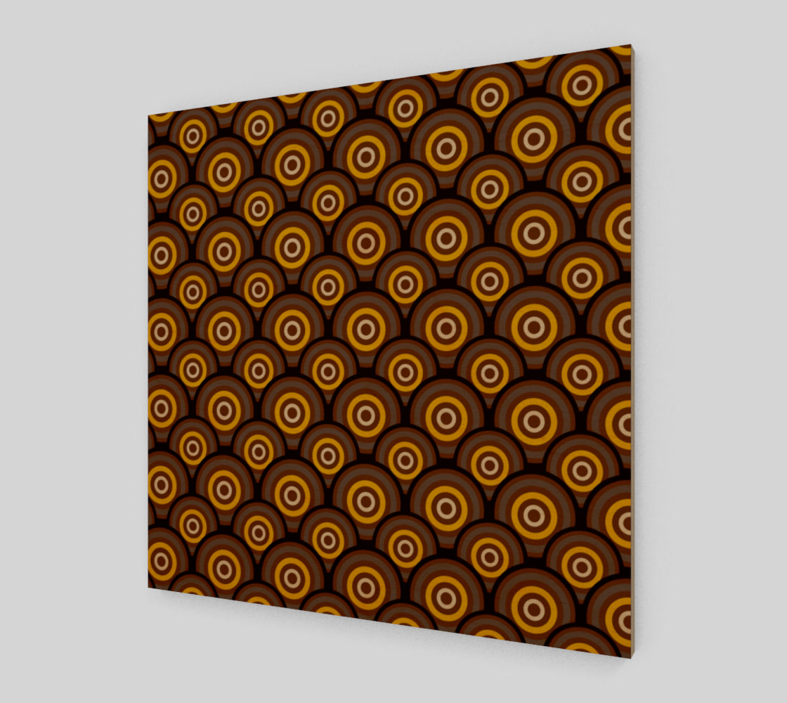 Aperçu de retro circles brown with yellow #1