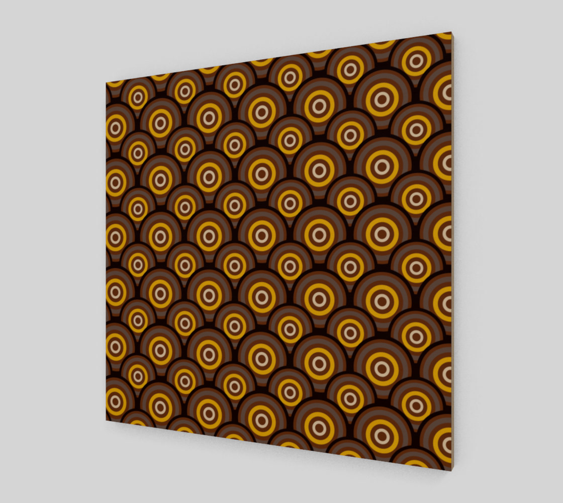 Aperçu de retro circles brown with yellow #2
