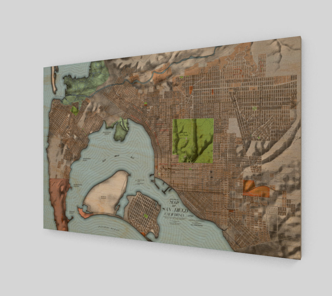 Historical Map of San Diego California preview #1