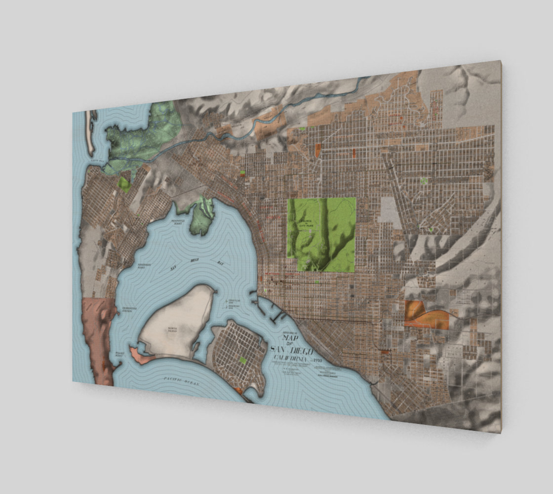 Historical Map of San Diego California preview #2