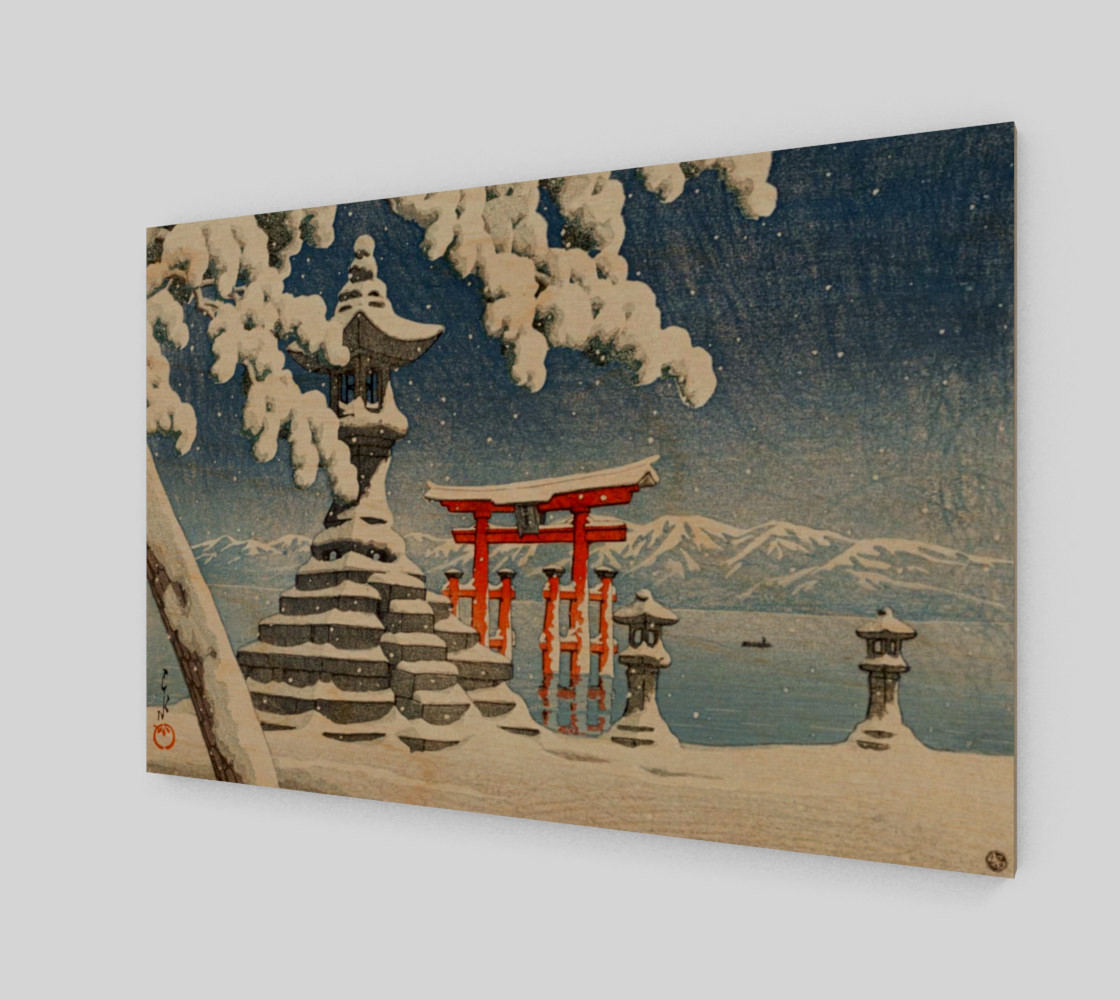 Japanese Print - The Red Torii - Kawase Hasui - 1932 preview #1