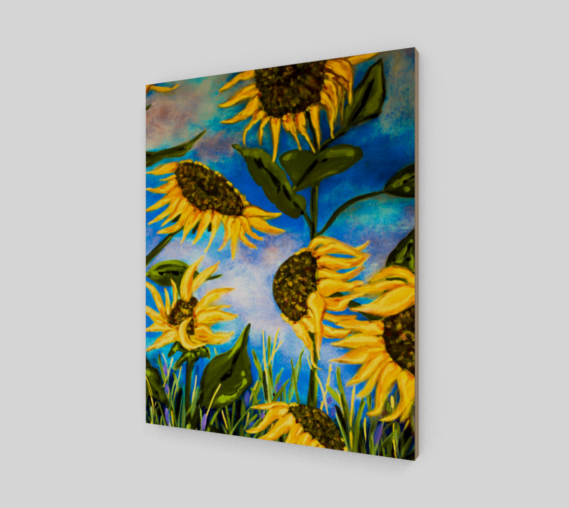 Vibrant Sunflowers 16 x 20 preview #2