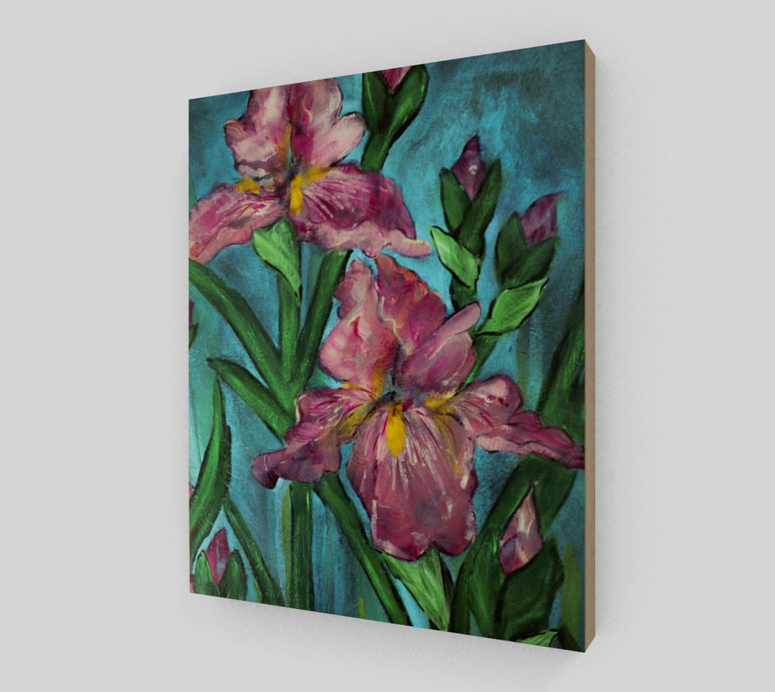 Floral Pink Irises 8 x 10 preview #2