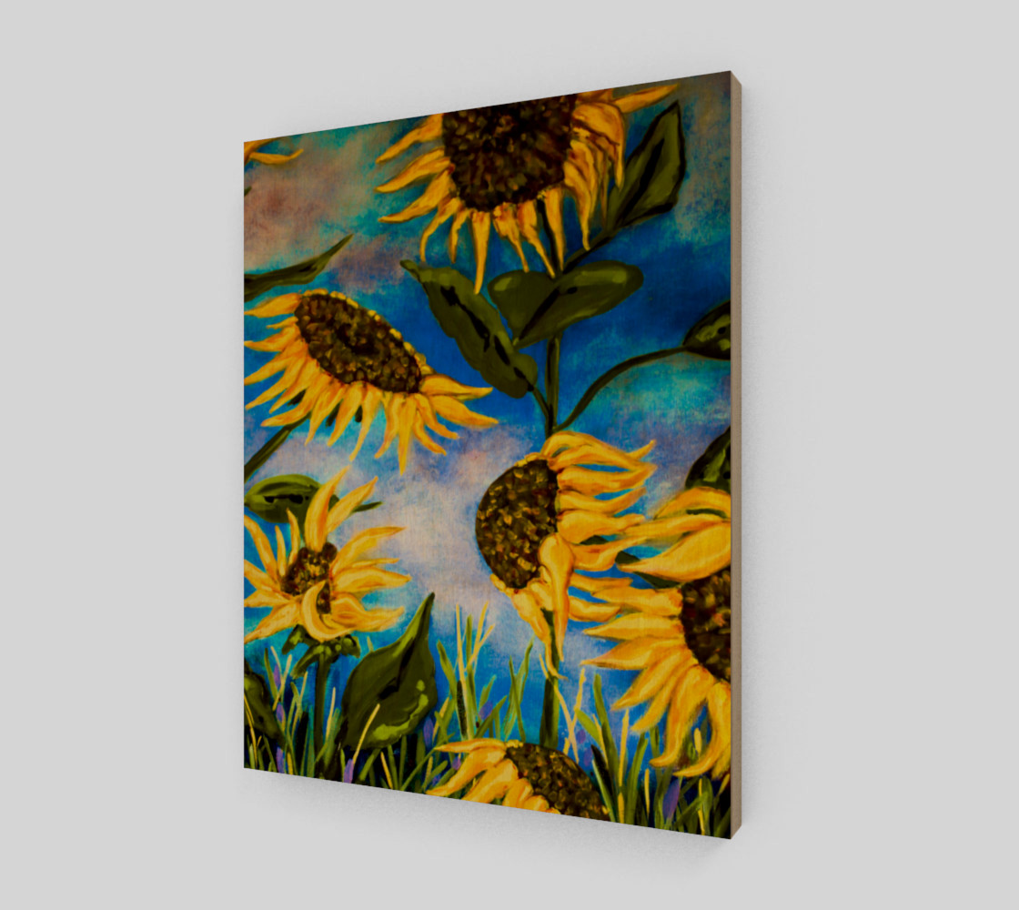Vibrant Sunflowers 11 x 14 3D preview