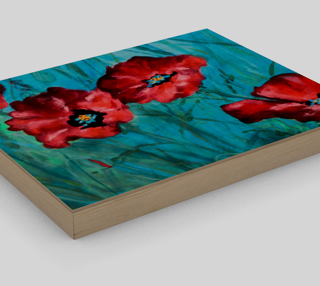 Red Poppies Detail 10 x 8 preview #3