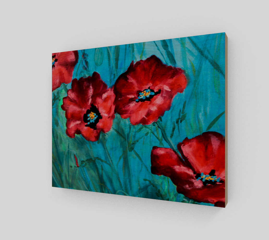 Red Poppies Detail 10 x 8 3D preview