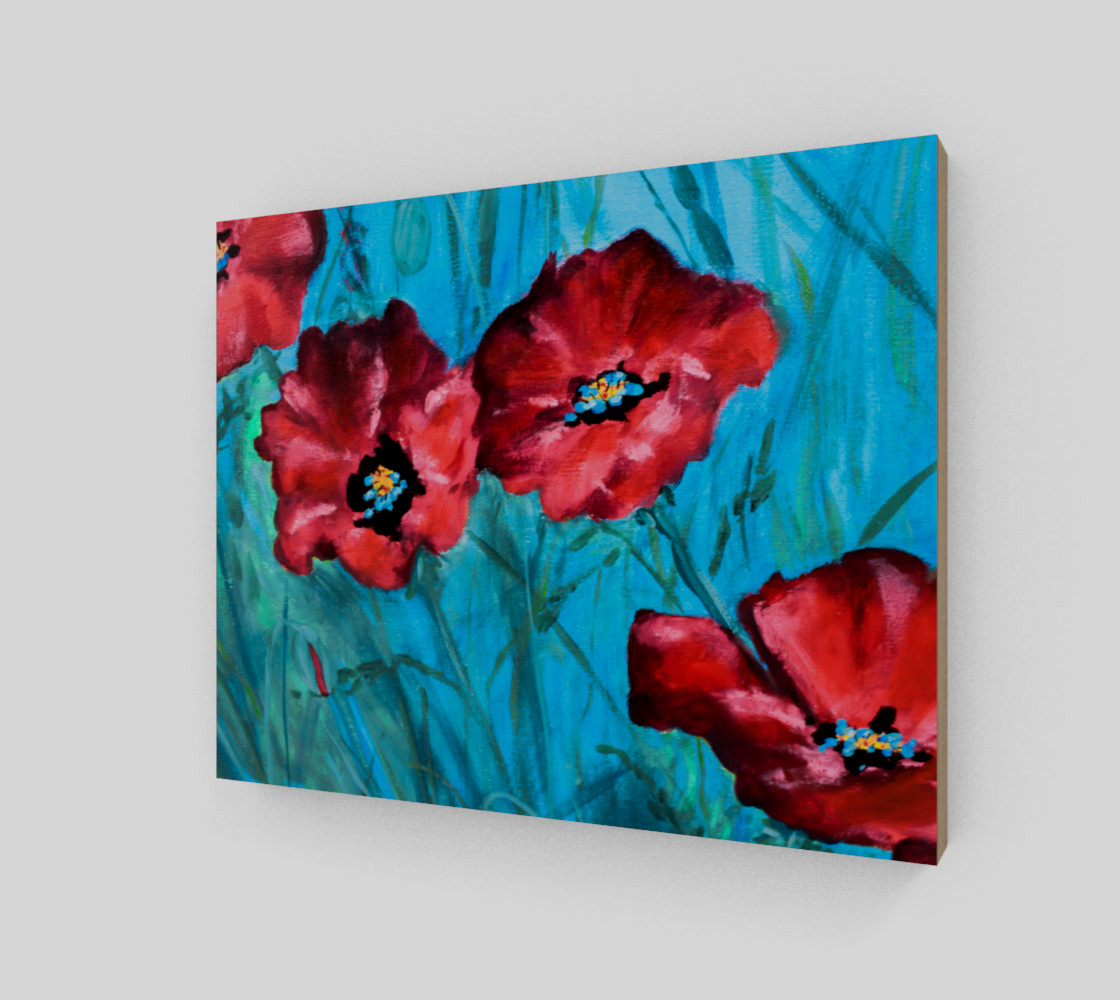 Red Poppies Detail 10 x 8 preview #2