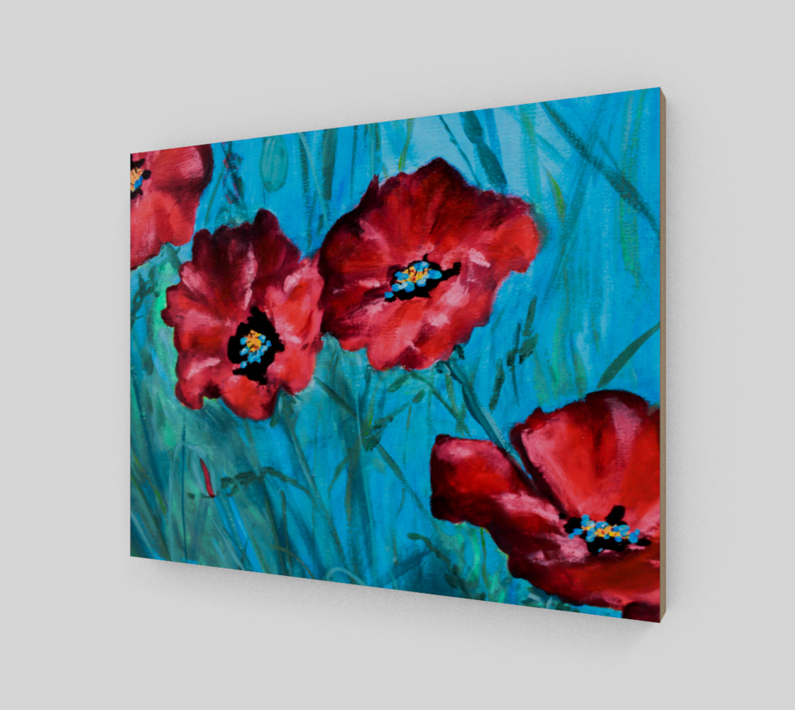 Red Poppies Detail 14 x 11 preview #2