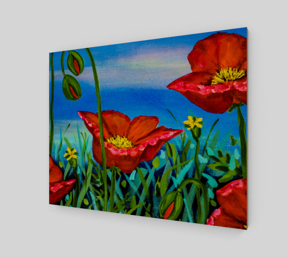 Red Poppies 20 x 16 thumbnail #3