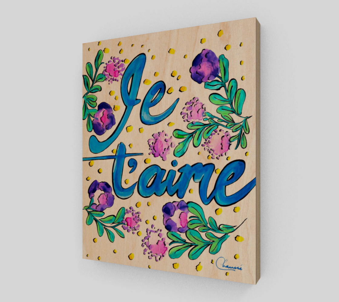 Aperçu de Je t'aime - Expression d'Amour Aquarelle #1