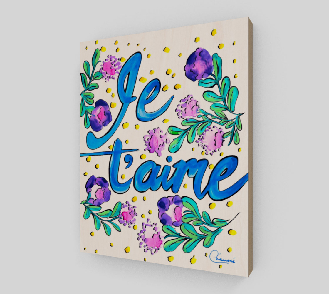Aperçu de Je t'aime - Expression d'Amour Aquarelle #2