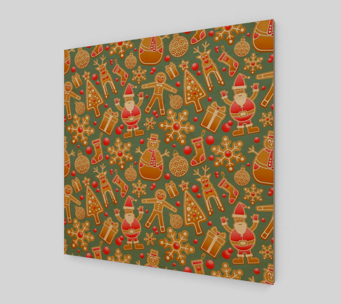 1950 Vintage Gingerbread Christmas Wall Art preview #1