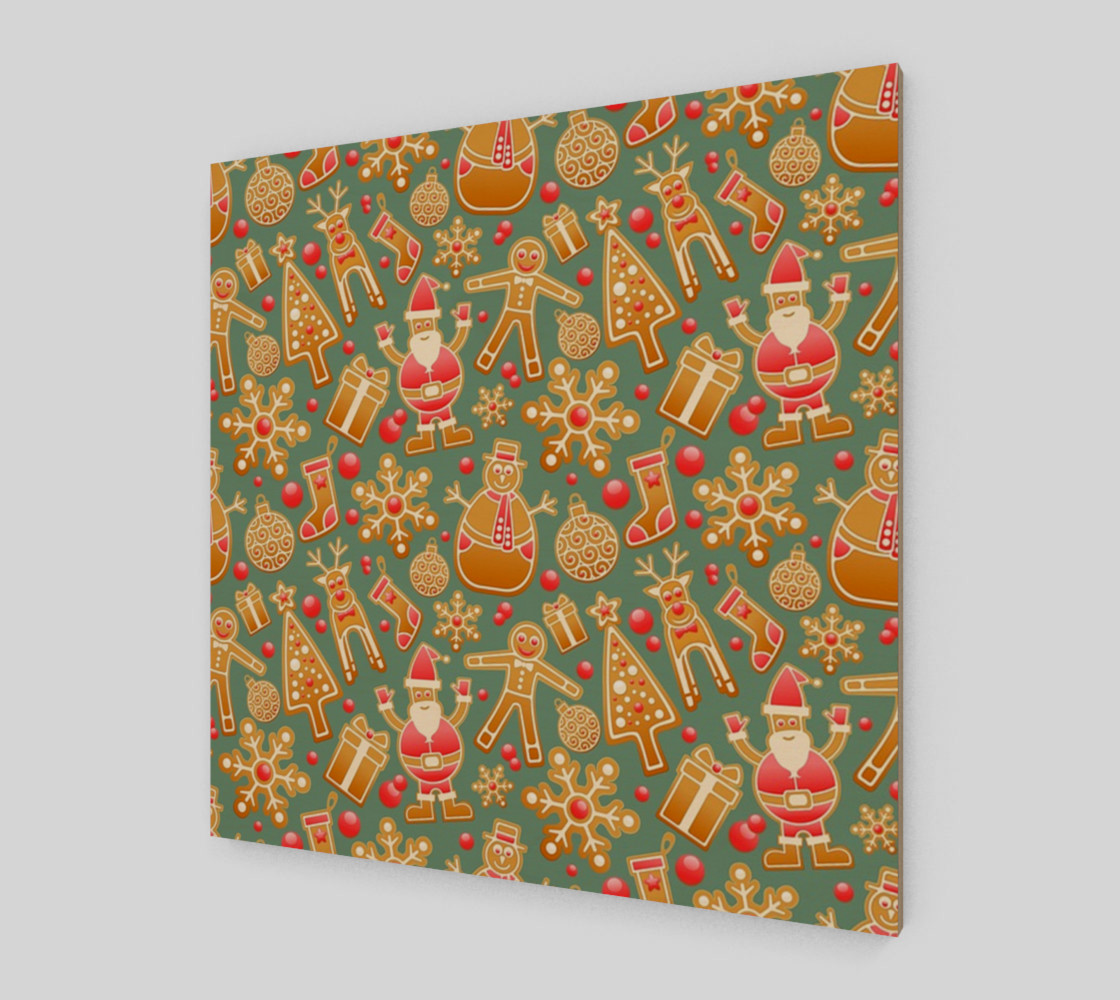 1950 Vintage Gingerbread Christmas Wall Art preview #2
