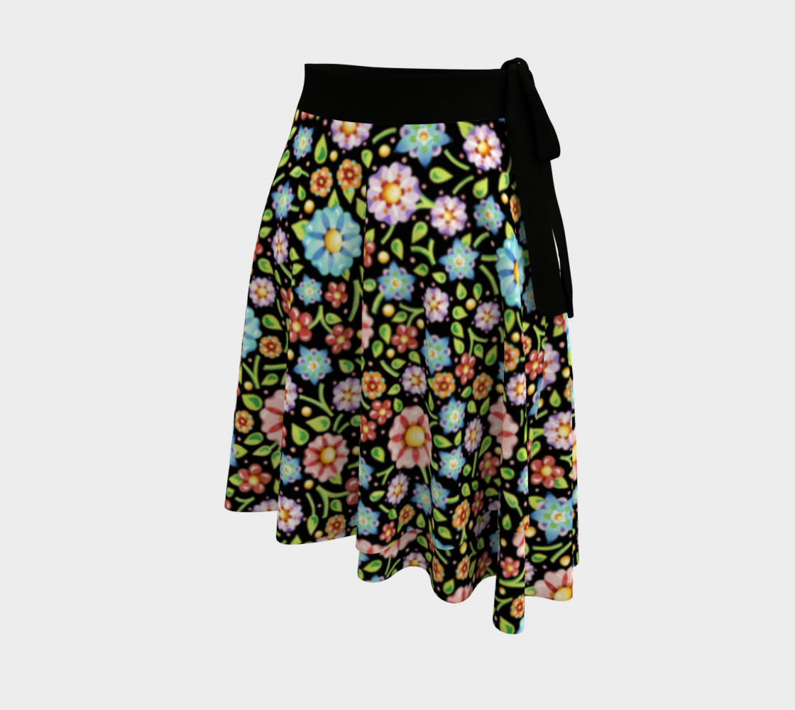 Aperçu de Confetti Flowers Wrap Skirt #2