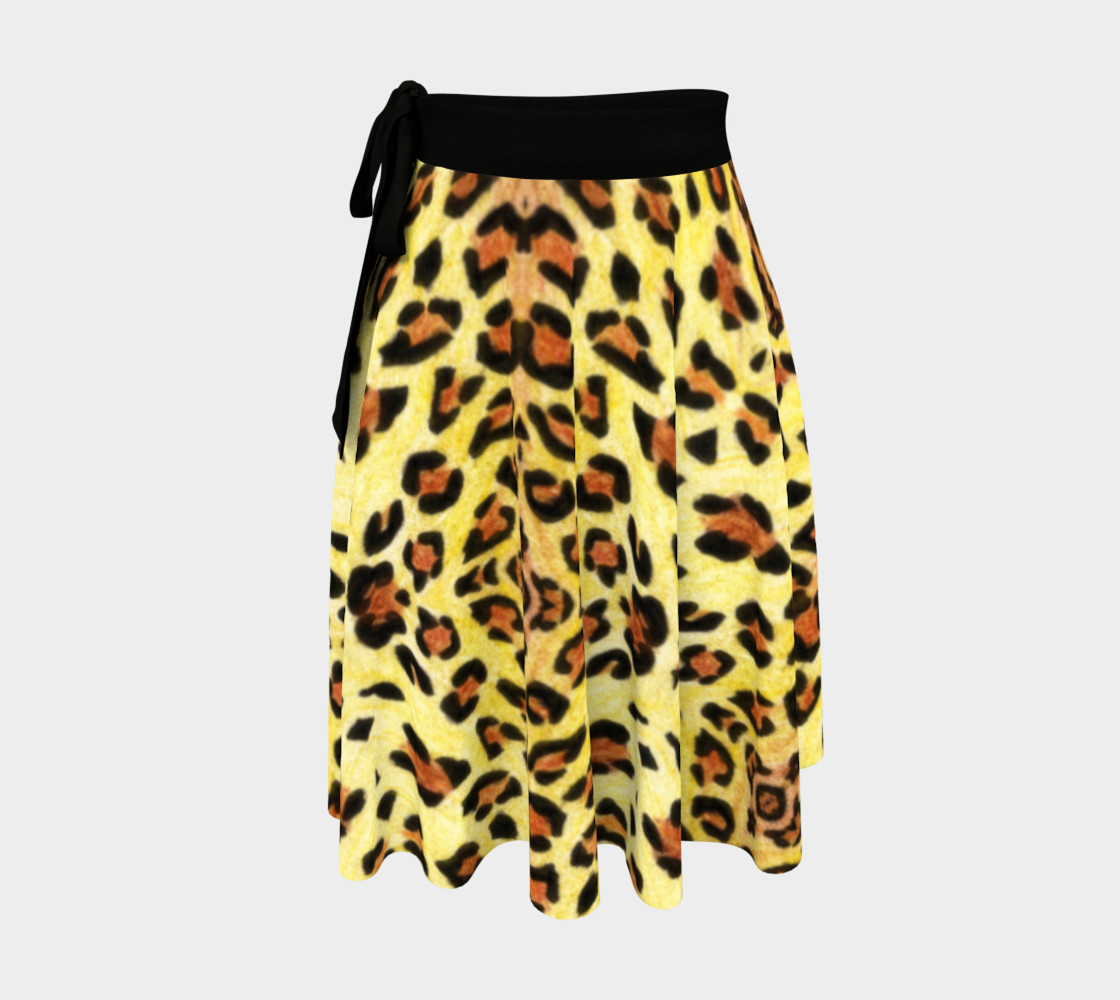 Aperçu 3D de Leopard print Wrap Skirt