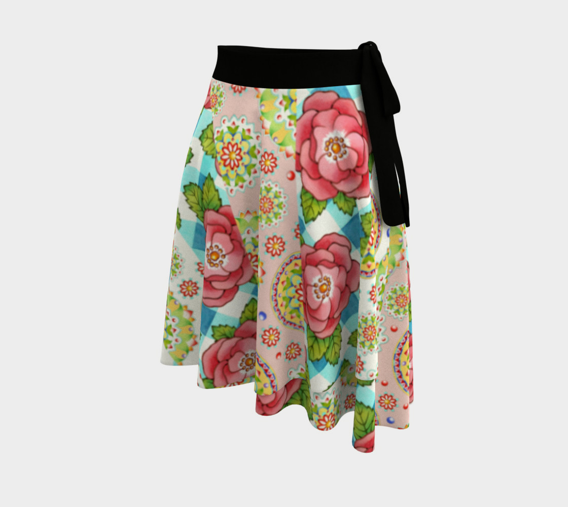 Rose Gingham Swirl Circle Skirt thumbnail #3