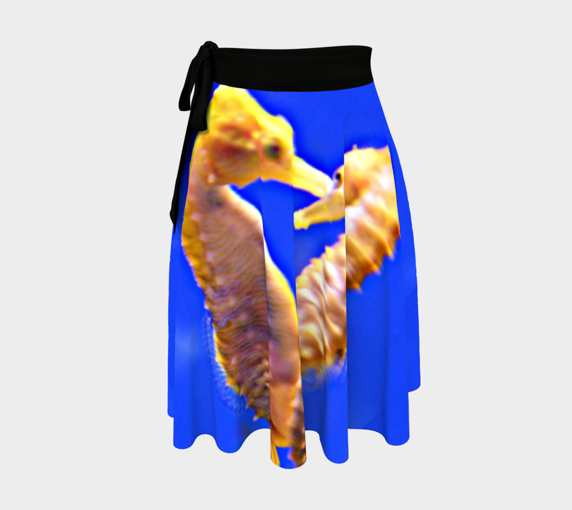 Dancing Sea Horses Wrap Skirt preview #1