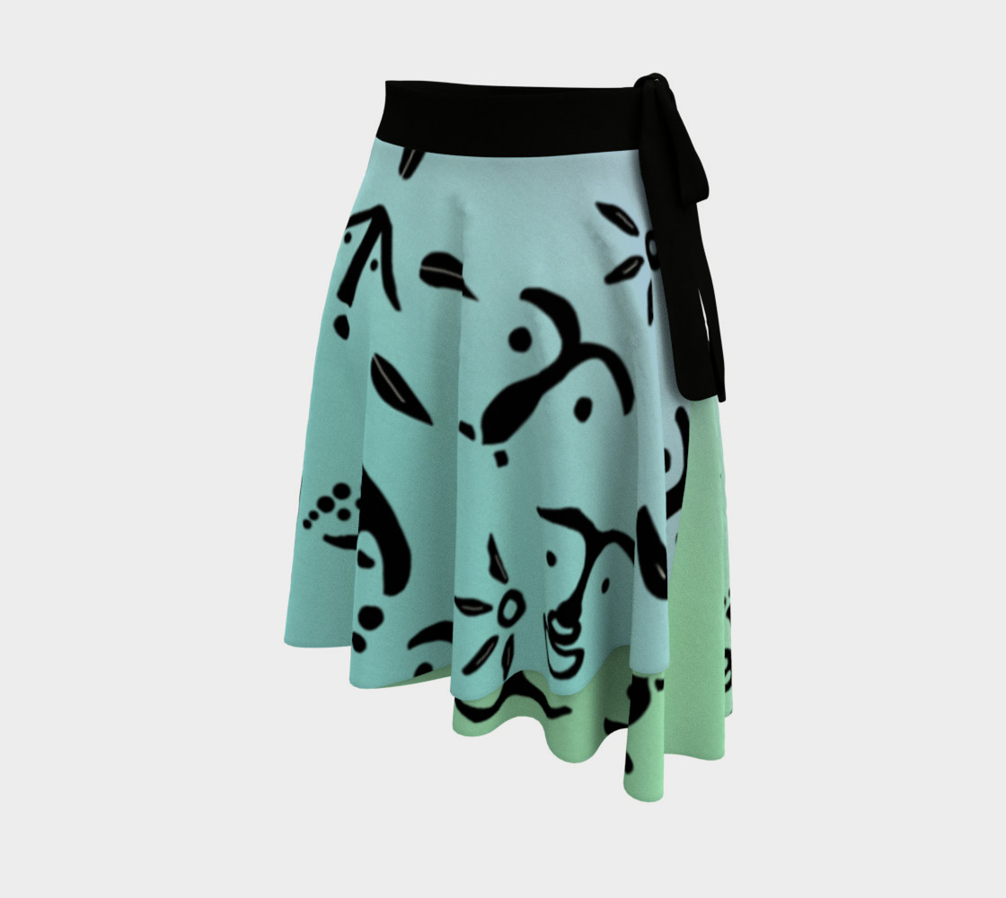 Multi Color Wrap Skirt preview #2