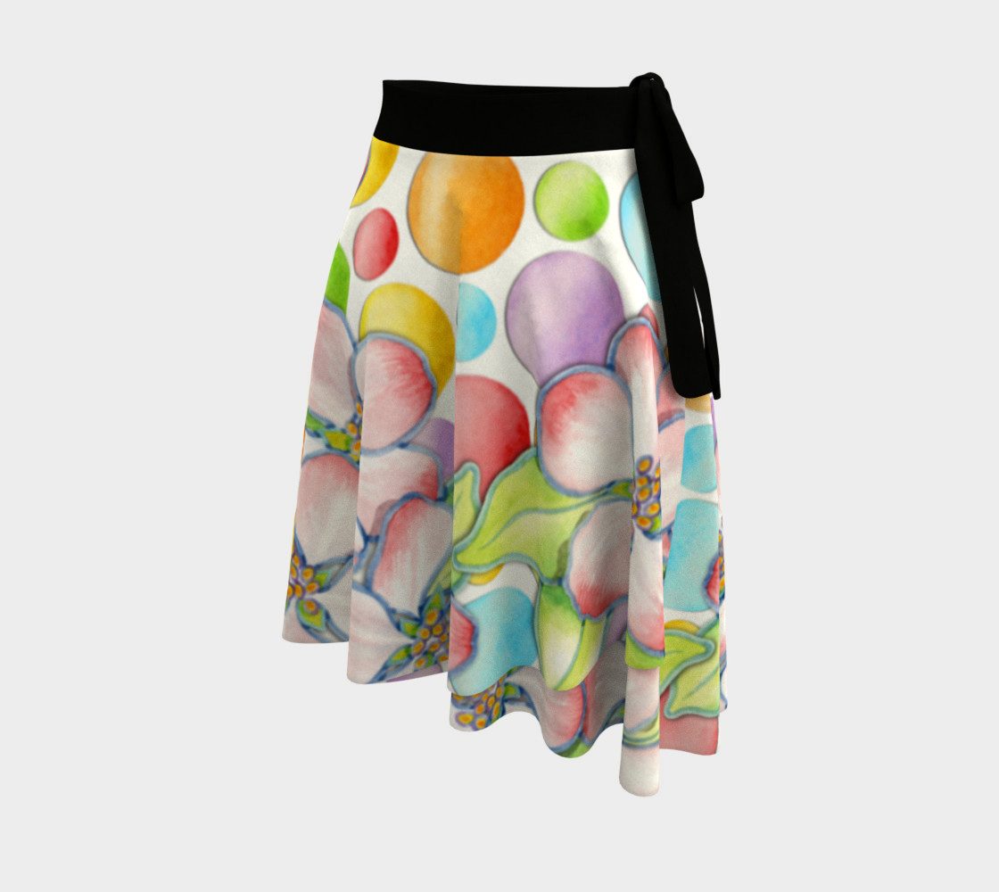 Aperçu de Large Apple Blossom Dots Circle Skirt #2