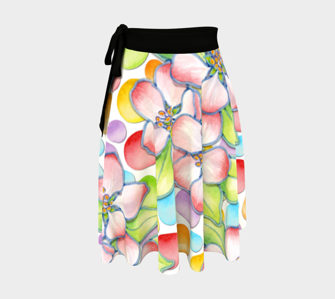 Aperçu de Large Apple Blossom Dots Circle Skirt #1