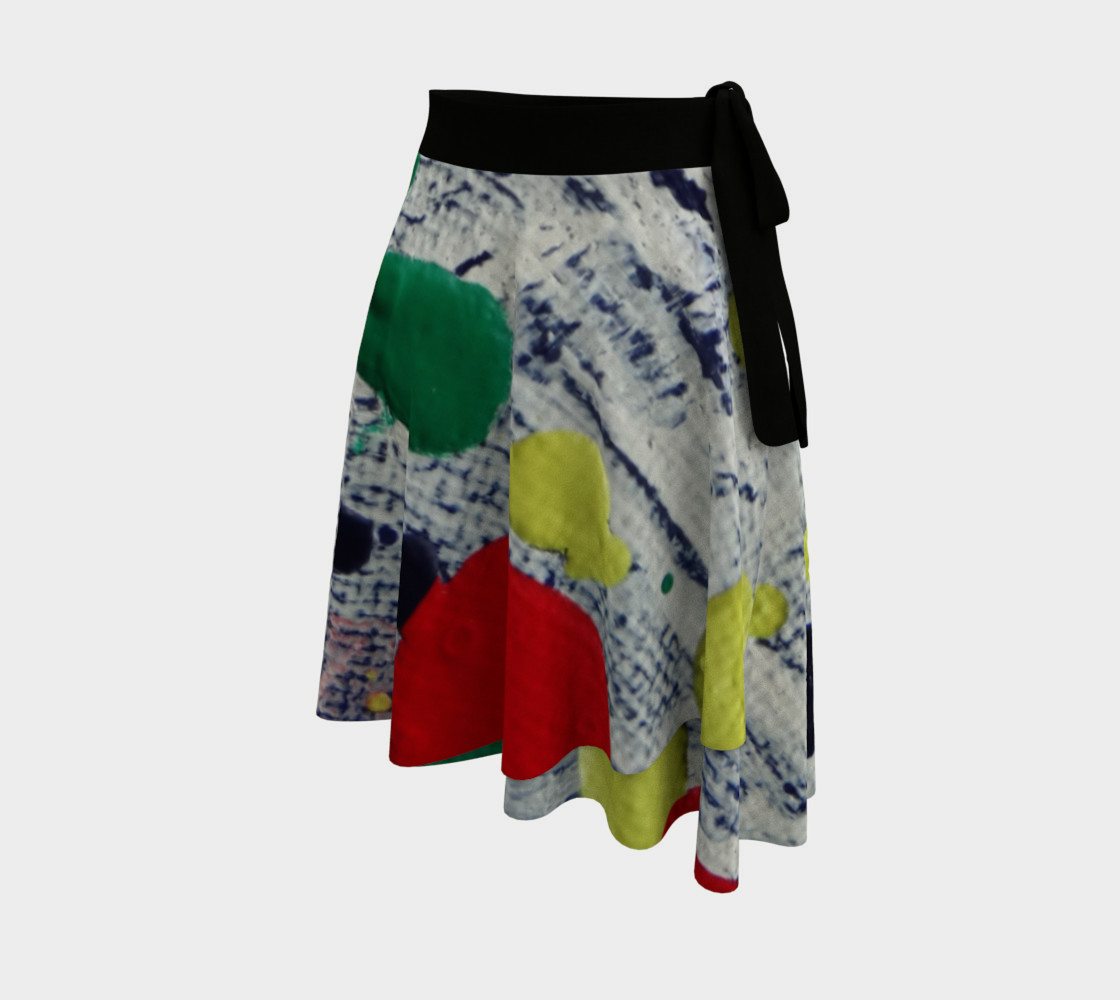 Yellow Green Wrap Skirt preview #2