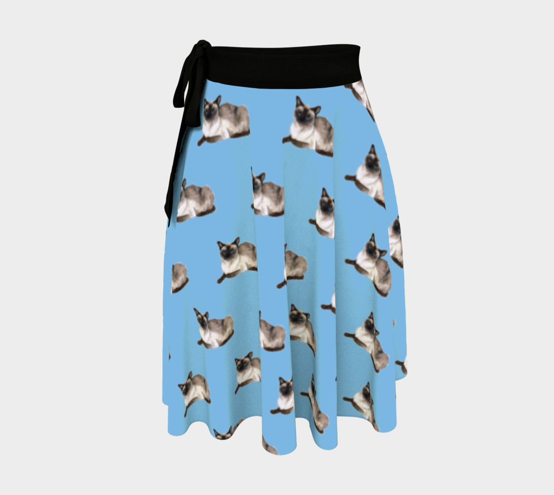 Aperçu de Siamese cat pattern Wrap Skirt #1
