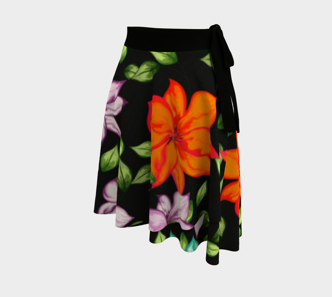 Aperçu de Bright Colorful Floral Skirt #2