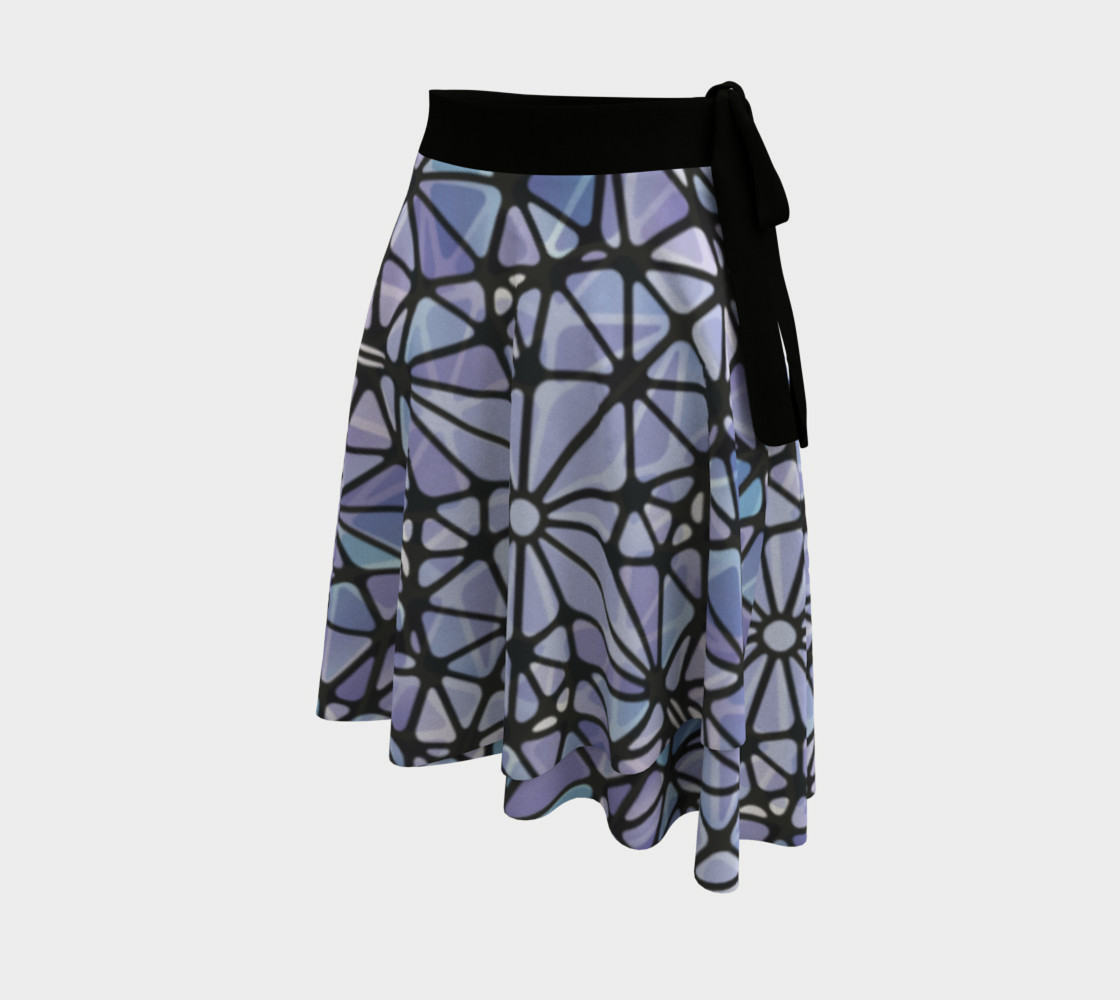 Purple and Blue Kaleidoscope Wrap Skirt preview #2