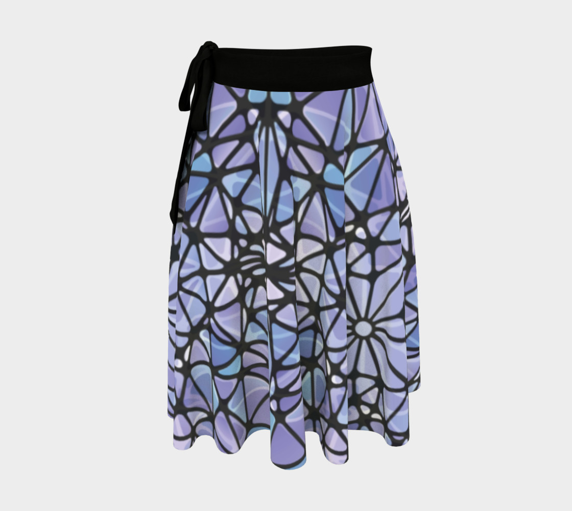 Purple and Blue Kaleidoscope Wrap Skirt preview #1