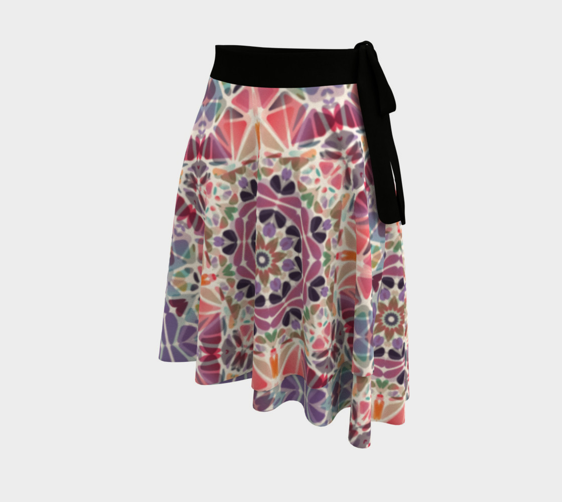 Purple and Pink Kaleidoscope Wrap Skirt preview #2