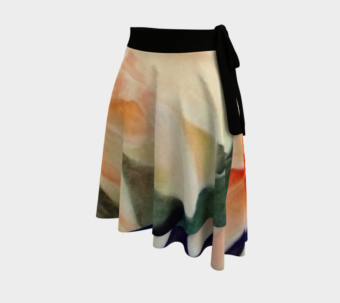 Orange Waterlily Wrap Skirt preview #2