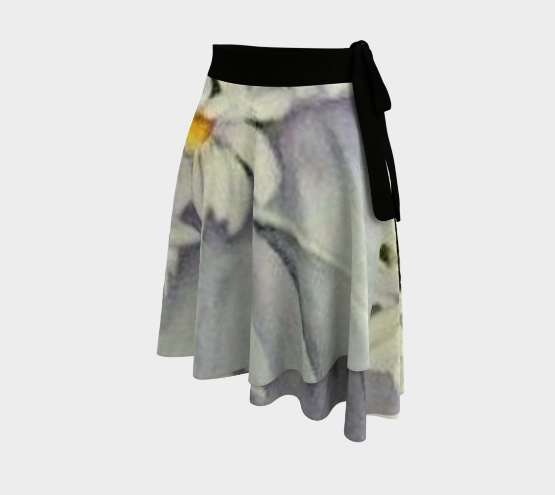 White Daisy Bouquet Wrap Skirt preview #2