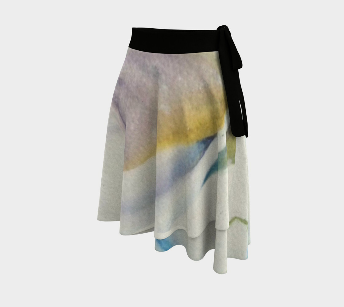 White Calla Lilies Wrap Skirt preview #2