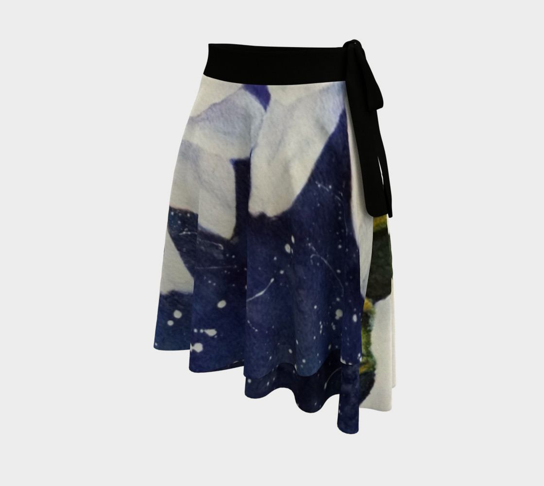 White Daisy Lady Bug Wrap Skirt preview #2
