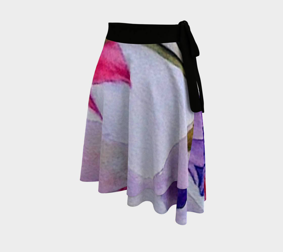 Hot Pink Purple Fuchsia Wrap Skirt preview #2