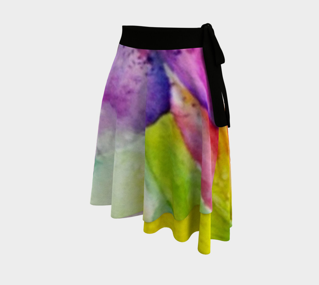 Neon Lily Petals Wrap Skirt preview #2