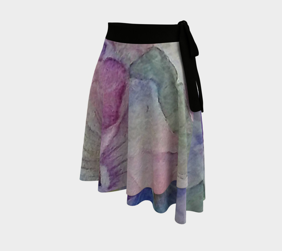 Colorful Pansy Party Wrap Skirt preview #2