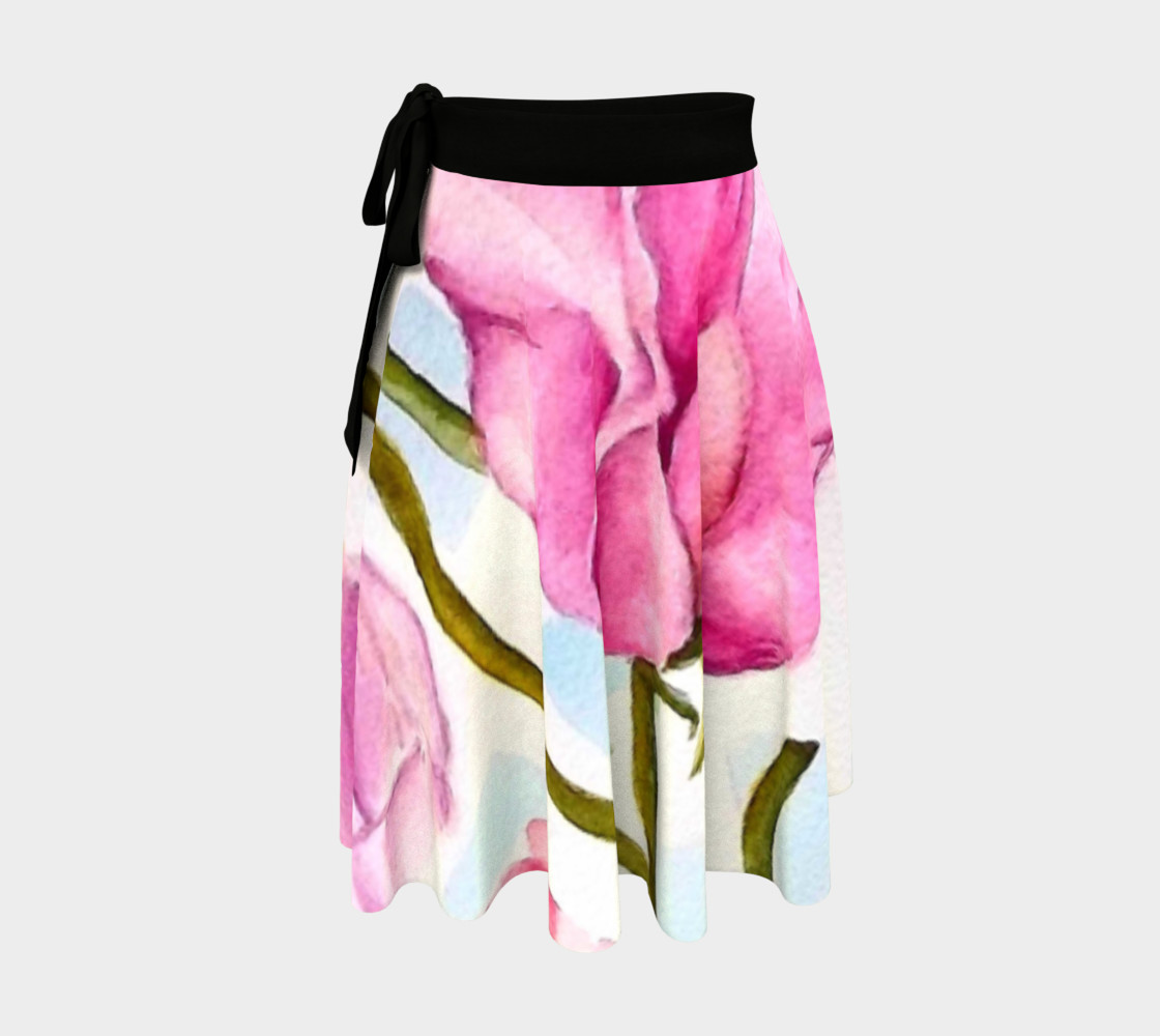 Colorful Sweet Peas Wrap Skirt preview #1