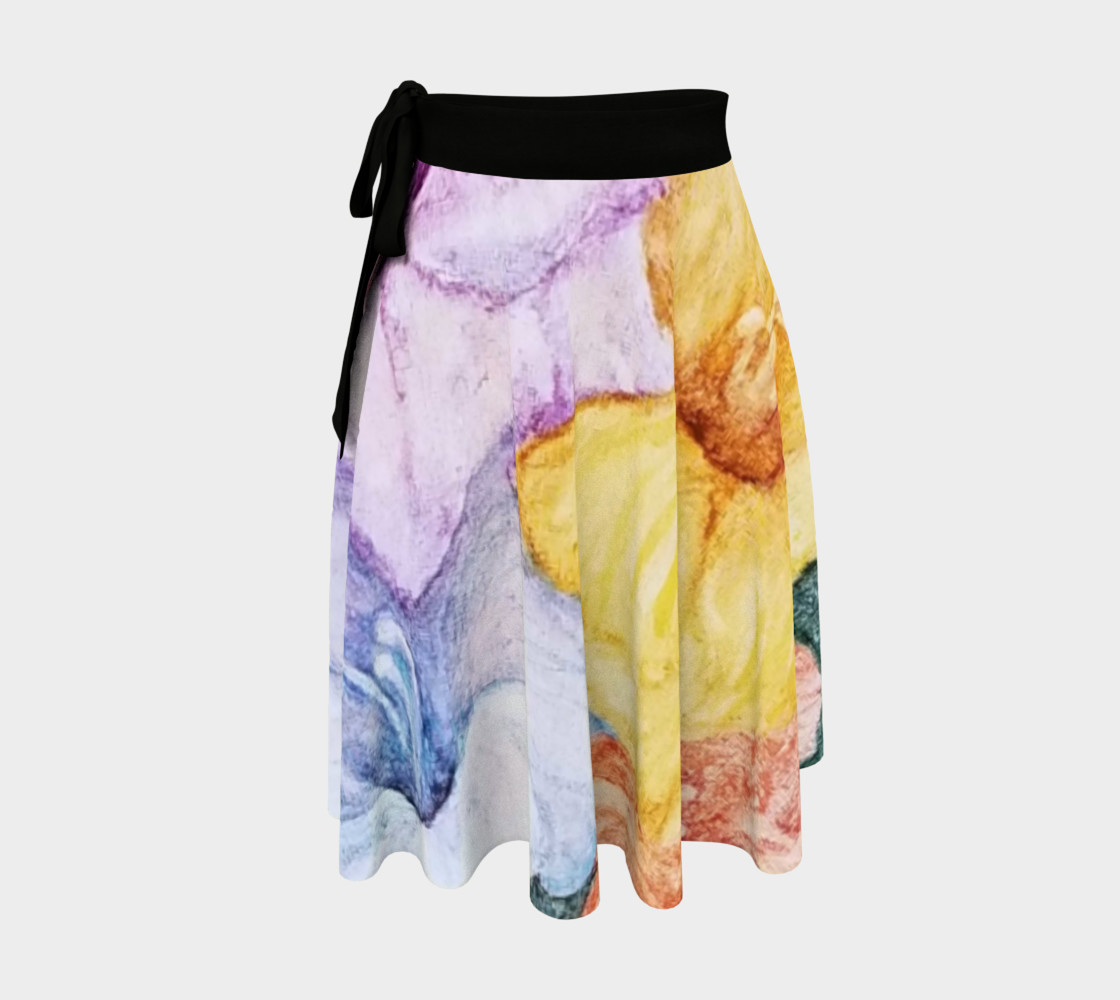 Colorful Gladiolas Wrap Skirt preview #1