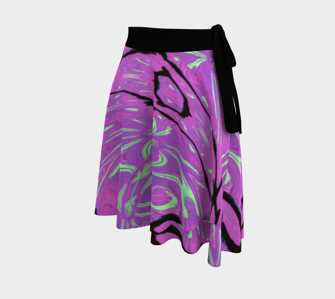 Crane of Paradise Graffiti Wrap Skirt preview #2